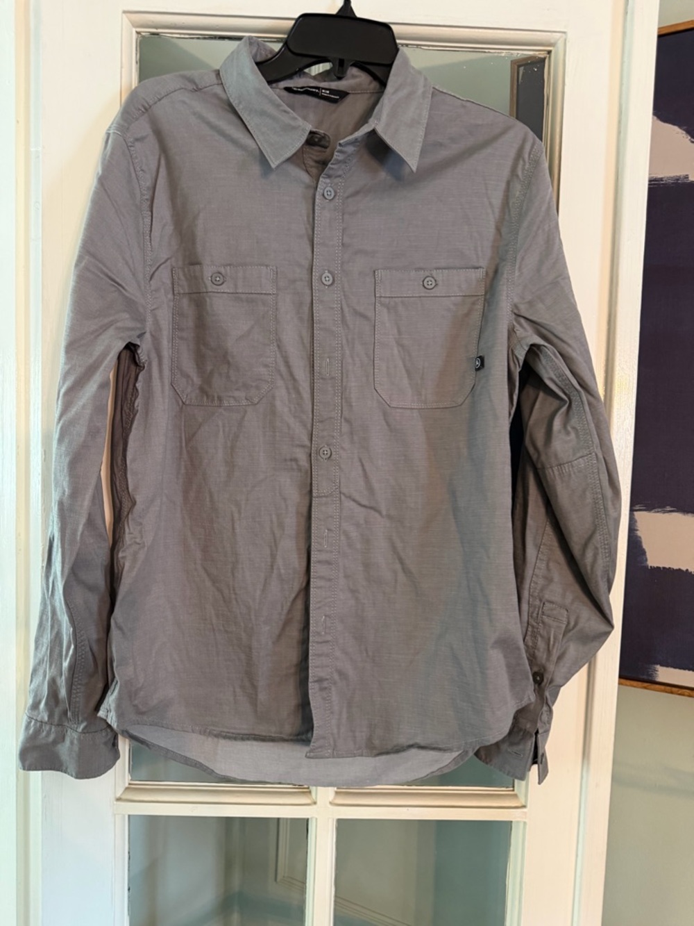 Men's Casual Button-Down Shirt - Gray